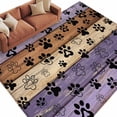 thumbnail image 6 of Purple Brown Area Rug 8x10 Washable Rug Non Slip Rustic Farmhouse Dog Paw Vintage Large Area Rug Soft Stainresistant Indoor Floor Carpet for Living Room Bedroom Home Office Dining Room Nursery, 6 of 8