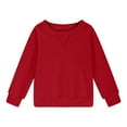 thumbnail image 4 of Girl Sweatshirt Long Sleeve Kids Red Sweatshirt Crew Neck Cute Pullover Relaxed Fit Tops Warm Fall Winter Clothes Girl Clothes 9-10 Years Boys Girls Fashion, 4 of 6