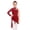 Burgundy, variant on Kids Girls Figure Skating Dress Lyrical Irregular Skirted Leotard Ballet Contemporary Dance Dress Purple 16