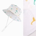 thumbnail image 4 of TOWED22 Baby Sun Hat Summer Baby Boy Hats UPF 50+ Sun Protection Toddler Hat Bucket for Baby Girl Boy Adjustable Kid Cap(White,2-4 Y), 4 of 4