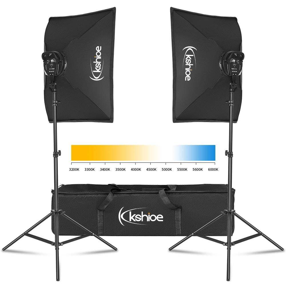 Ktaxon Photography Bicolor Dimmable LED Softbox Lighting Kit20x27 inches Studio Softbox, 45W