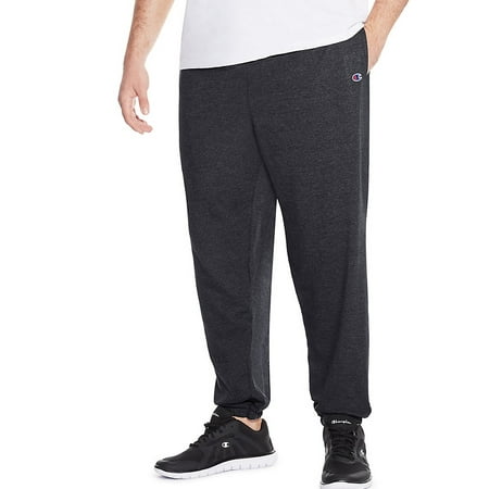 Champion - Champion Mens Big and Tall Closed Bottom Jersey Pant with ...