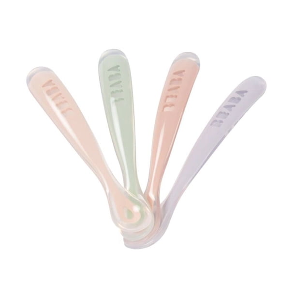 Cucharas de silicona para primeras comidas para bebé Béaba, set de 4, Cotcandy
