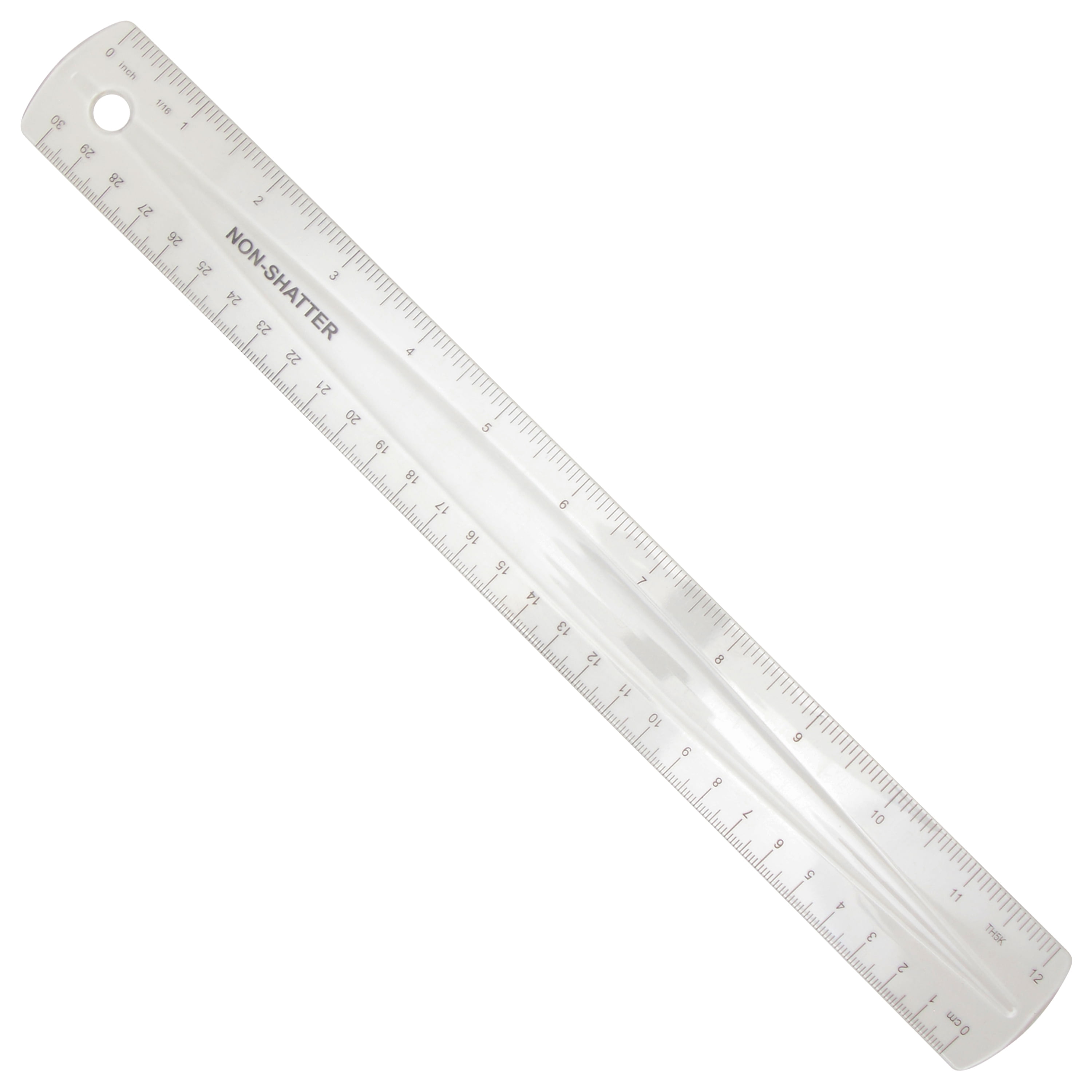 Basix by Westcott 30-Pack of Shatterproof Clear Rulers, Inches and Centimeters, Flexible, Ideal for Crafting, Office, Classroom, 12-Inch