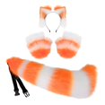 thumbnail image 1 of Orejas de animales Aro para el pelo Guantes para cosplay Cola Disfraz para Halloween Carnaval Naranja Blanco Yuyangstore Disfraz de juego de cosplay, 1 of 8