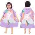 thumbnail image 2 of Poncho de baño para niños Toalla de baño para niños Toalla de playa Capa de baño para niñas y niños Poncho con capucha de secado rápido súper absorbente Poncho de surf Capa de baño para bebés de 2 a 6 años Rojo Verde Cocina, Decoración y Otros, 2 of 5