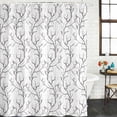 thumbnail image 2 of Black White Branches Bathroom Shower Curtains with 12 Hooks Polyester Waterproof Shower Curtain for Stalls and Bathtubs Vintage Art Farmhouse Decorative Bathroom Privacy Curtain 60x72 Inches, 2 of 9