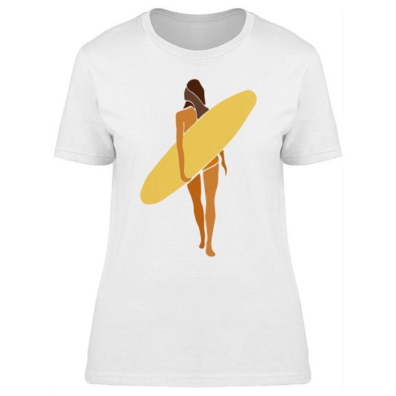 Surfing Girl Design T-Shirt Women -Image by Shutterstock, Female Small