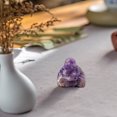 thumbnail image 3 of Fiudx Decoraciones navideñas para interiores Figuras de Feng Shui de Buda sonriente feliz tallado en cristal, 3 of 5