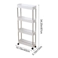 thumbnail image 3 of PEIBang Slim Rolling Storage Cart,4 Tier Storage Organizer Laundry Room Utility Cart,Mobile Shelving Unit for Kitchen Office Bathroom Laundry and Narrow Places, 3 of 6