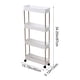 thumbnail image 3 of CaiYueKe Rolling Storage Cart with Wheels, Slim Space Saving Bathroom Kitchen Organizer Rack, Multi-Tier Corner Shelf Unit, Plastic Mobile Utility Cart for Home Office Organization, 3 of 6