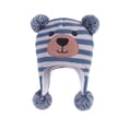 thumbnail image 2 of Cethrio Kids Boys Winter Hats, Knit Scretch Ear Flap Warm Kids Beanies Dark Blue Size 0-1 T, 2 of 3
