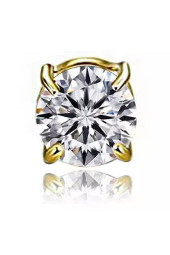 1pc Magnetic Stud Earrings Non-Piercing Clip On for Stainless Steel Studs Unisex-White Gold-8MM