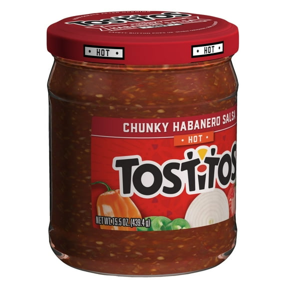 2 Pack - Tostitos Salsa Chunky Habanero Hot 15.5 oz Package May Vary