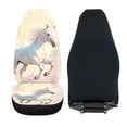 thumbnail image 6 of XYZCANDO Easy Install Car Seat Covers Van Auto Truck, Waterproof Protector Car Front Seat Covers 2 Pack Polyester Fabric Horse Galloping Design, 6 of 10