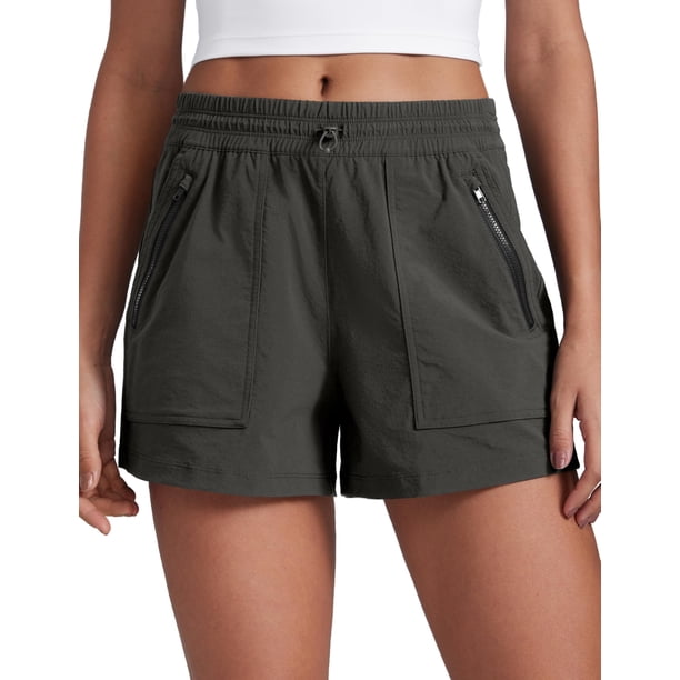 Shorts CRZ YOGA Cintura Alta con Entrepierna de 7.5 cm Resistente al Agua