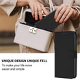 thumbnail image 5 of Wallet Case Compatible for Google Pixel 10a, PU Leather Magnetic Closure Protective Flip Folio Case with 3 Card Holder and Wrist Strap Cover Women Men,Black,For Google Pixel 10a, 5 of 11