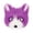 A004- Purple, variant on Plush Fox Mask Halloween Accessory 8 Inch Animal Mask Face Mask for Masquerade Party Carnival Dress Up Events Orange Furry Half Face Mask, 1 Pack