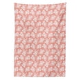 thumbnail image 2 of Floral Tablecloth, Budding Victorian Flowers Butterflies Berries Spring Feels, Rectangle Satin Table Cover Accent for Dining Room and Kitchen, 60" X 84", Coral and White, by Ambesonne, 2 of 2