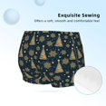 thumbnail image 2 of Pofeuu Gold Snowflake Christmas Tree Print Soft Cotton Girls Boyshort panties Toddler Underwear-X-Small, 2 of 5