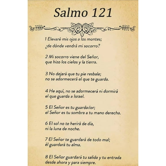Salmo 121 En Español Para Pared Bible Verse Wall Art Scripture Biblical Psalm 121 Canvas Painting Christian Prayer Room Office Living Home Decor Gifts poster