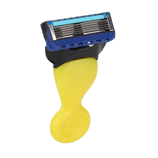 Lame, Rasoirs de Rasage pour Hommes Boîte de Rangement Lavable Tête de Lame pour Barbe pour Femmes Jaune
