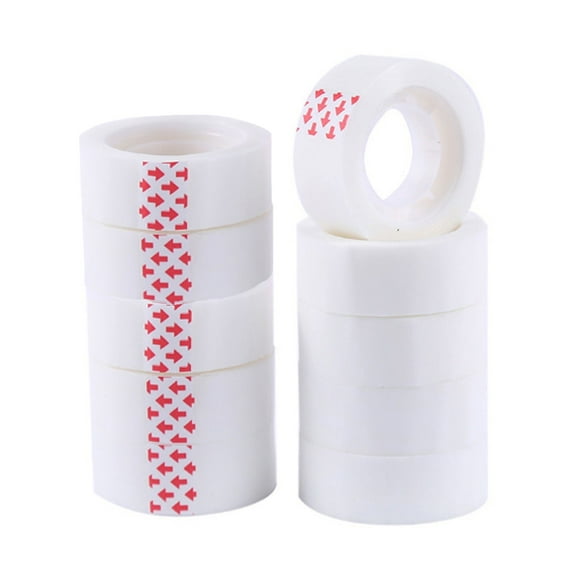 Recharge de Ruban d'Emballage Ruban Transparent,10 Rouleaux de Recharges de Ruban Transparent pour Distributeur,Rouleau de Recharge de Ruban Transparent de 0,9x0,7 Po pour Emballage Cadeau,Bureau,Maison,Cadeaux Scolaires pour Bureau