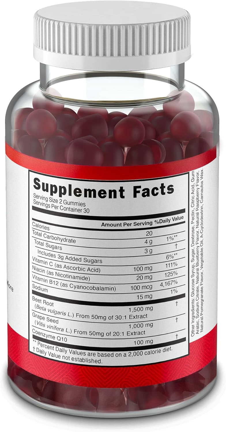 Vitamized Extreme Beetroot Formula & COQ10 100mg for Healthy Circulation Energy, 60 Pc.