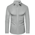 thumbnail image 5 of Youclos Men's Stretch Dress Shirts Long Sleeve Button Down Shirt Wrinkle-Free, 5 of 7