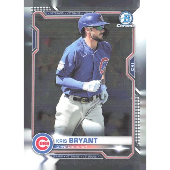 2021 Bowman Chrome 93 Kris Bryant Chicago Cubs Baseball Card