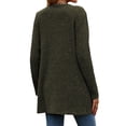thumbnail image 5 of HUBERY Women Rib Button Down Long Sleeve Pockets Solid Color Cardigan, 5 of 7