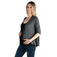 thumbnail image 2 of 24seven Comfort Apparel Elbow Length Sleeve Maternity Open Cardigan, 2 of 4