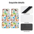 thumbnail image 4 of Honeii Animals Print Car Foot Mat Four-Piece Set - Front & Rear Universal Car Floor Mats for SUVs, Trucks, Sedans, 4 of 7