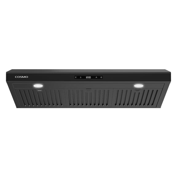 Cosmo 36 in. Haven Collection Ducted Under Cabinet Range Hood, Touch Controls, LED Lights in Matte Black