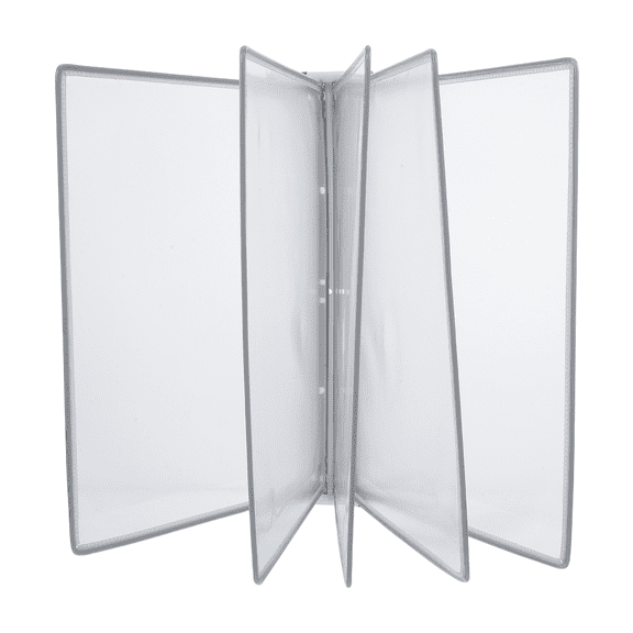 MERRYHAPY Grey Wall-Mounted Document Holder with 5 Flip Panels for Organized Storage