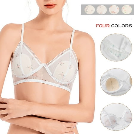 Itsame 1PC Bras for Women s Full Support Everyday Casual Bra Set Comfortable Tie Back Wireless Comfort Bralette Orange Size M