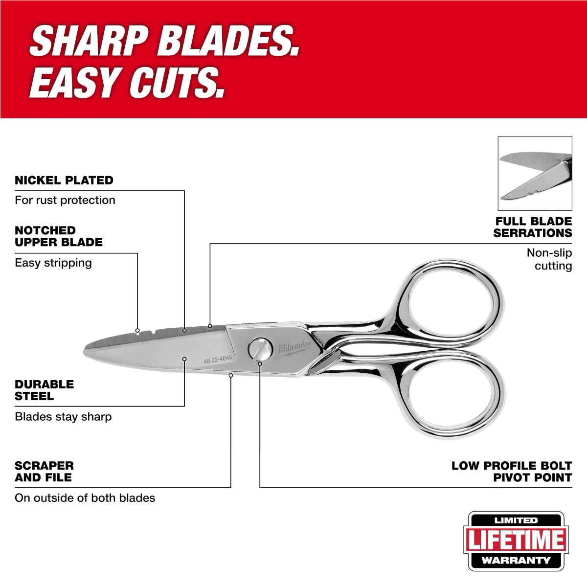 Milwaukee Tool Electrician Scissors