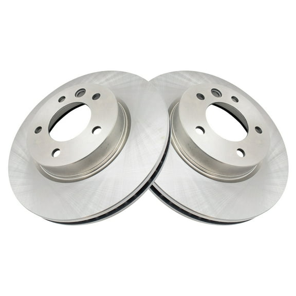 TRQ Front Brake Rotors Set Vented Fits Select 2003-2010 Porsche Cayenne 2004-2017 Volkswagen Touareg