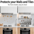 thumbnail image 2 of Stainless Steel Stove Backsplash Protector with Storage Shelf, Magnetic Knife Rack, 36" x 30", 2 of 5