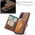 thumbnail image 4 of Case for Samsung Galaxy S21 FE,Detachable Magnetic Wallet Credit Card Slot Case Cover Support Wireless Charging for Samsung Galaxy S21 FE 5G (Brown), 4 of 17