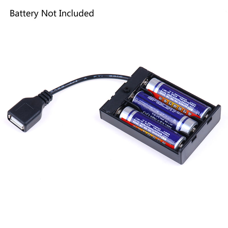 3*AA Battery box with usb port for Building block led light kit with Switch J8DE 