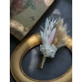 thumbnail image 7 of 6Pcs Mini Dried Flower Bouquet, Pink Dried Flower Bouquet for Boho Wedding Plate Decorations, Dried Pampas Grass, Groom and Best Man Boutonnieres, Dried Cake Flowers, 7 of 7