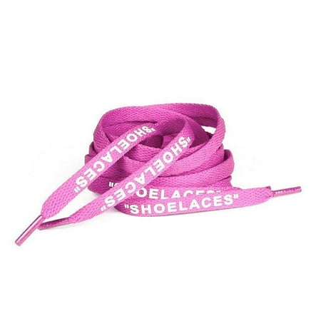 

Hot 40”/47”/55”/63” Flat SHOELACES Black White Printed Shoelaces Handmade Off Print Shoe Lace for Sneaker White Lace 1 Pair
