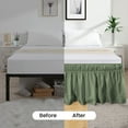 thumbnail image 2 of CCNY Wrap Around Style Bed Skirt California King Moss 15" Microfiber Bed skirt, 2 of 6