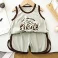 thumbnail image 3 of Odeerbi 0-10 Years Infant Boys Summer Outfits Cotton Tank Tops Shorts Two-piece Set Graphic Casual Loungewear Infant Boys Clothes, 3 of 3