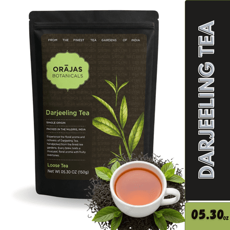 Orajas Darjeeling Loose Leaf Black Tea Single Origin Himalayan Tea Premium Tea Leaves 150g (5.30 oz)