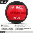 thumbnail image 4 of Day1Fitness Red/Black Soft Wall Medicine Ball 20 Pounds, 4 of 4