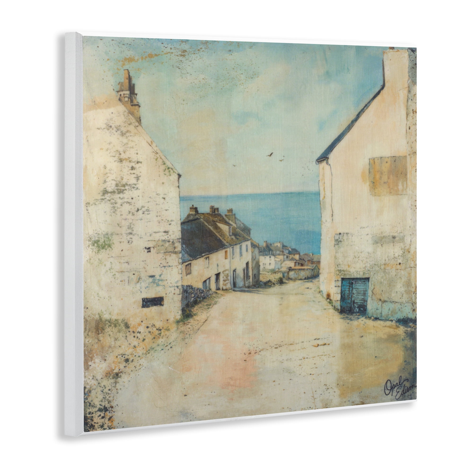 Stupell Industries Coastal Town Walk Wall Plaque Art, design by Opal Edison