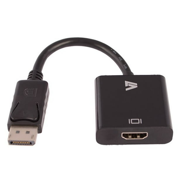 V7 Video Adapter DisplayPort Male to HDMI Female, Black