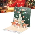 thumbnail image 4 of Christmas Card, Greeting Card Christmas Special Three Dimensional Structure Hot Silver Process  Writable With Envelope Sticker For Gift For Decoration D Style,E Style,F Style, 4 of 8